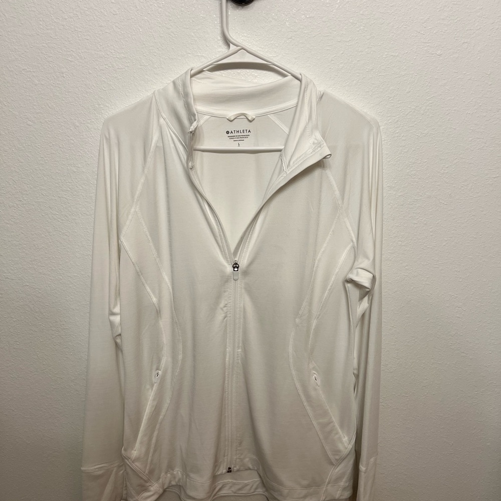 Athleta Women's Zip-Up White Jacket